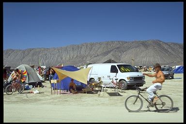 Our humble abode on 
the playa.