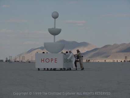 Hope gets a push across the playa