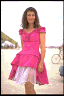 An attractive woman in a nice gown.