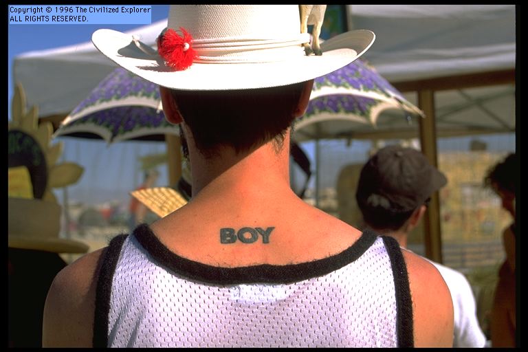A boy and his tat.
