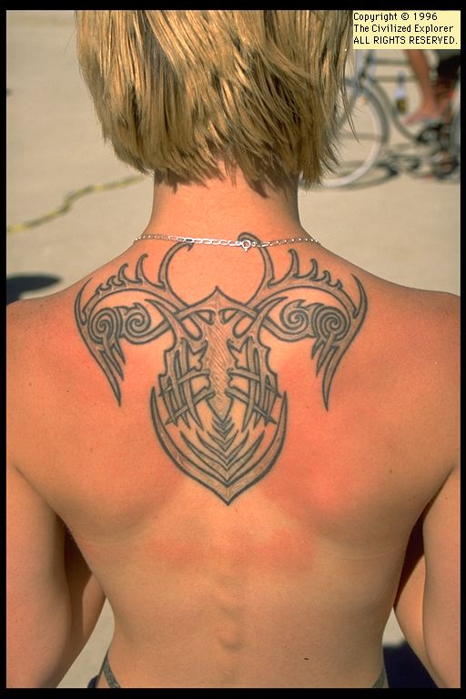 A nice three- color tattoo.