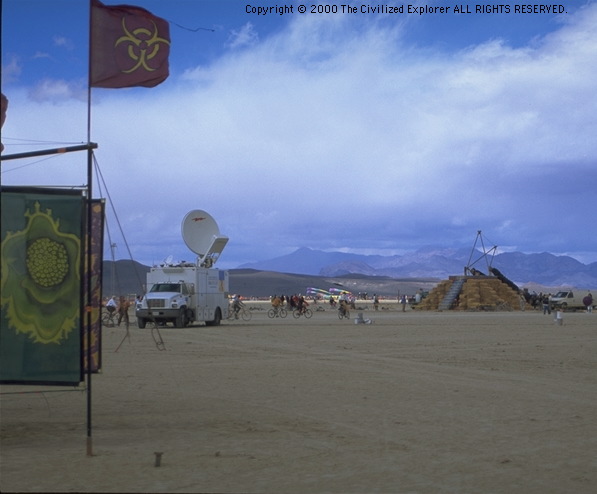 The truck for the satellite uplink at Burning Man.