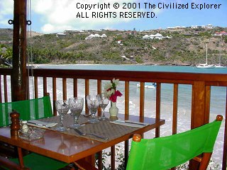 The view from Marigot Bay Club Restaurant.