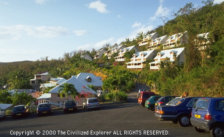 A view of the bungalows at Domaine de Malendure.