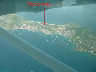 An overview of the island and runway.